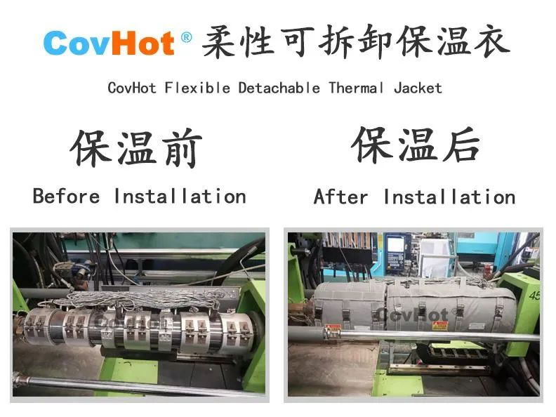 可拆式保溫套，注塑機節能利器